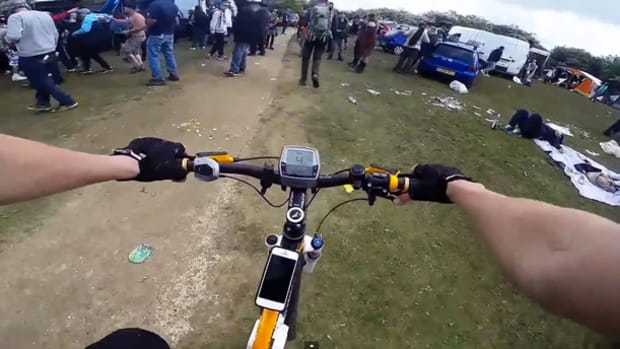 Watch A Countryside Bicyclist Stumble Upon An Illegal Rave