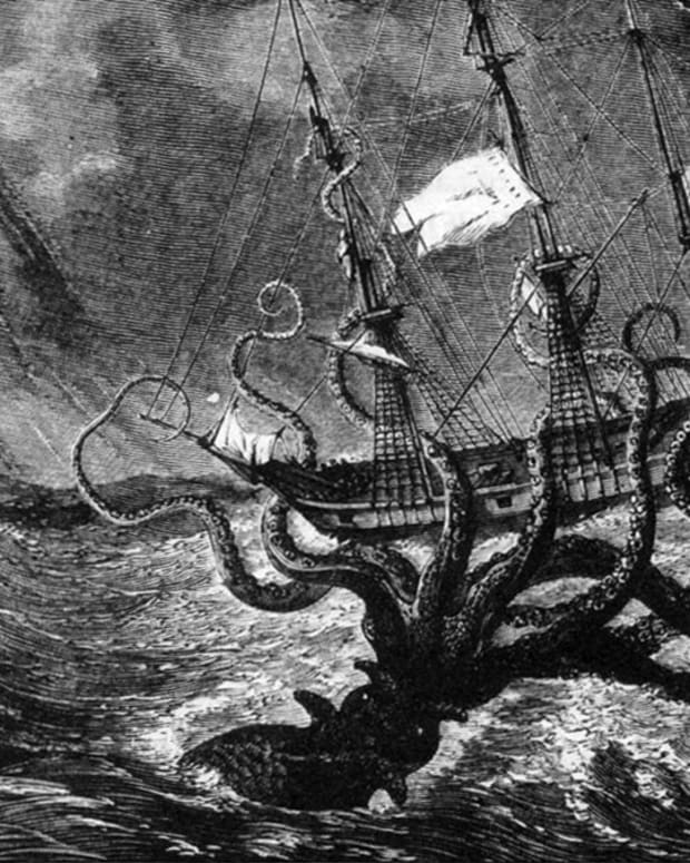 Giant Octopus Attacking Ship (Wikimedia Commons)