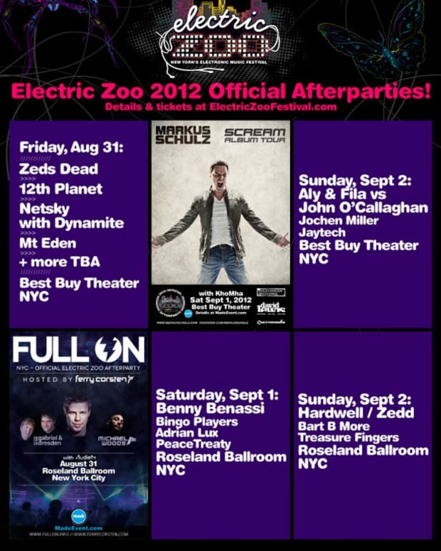 Electric Zoo 2012 Official Afterparties