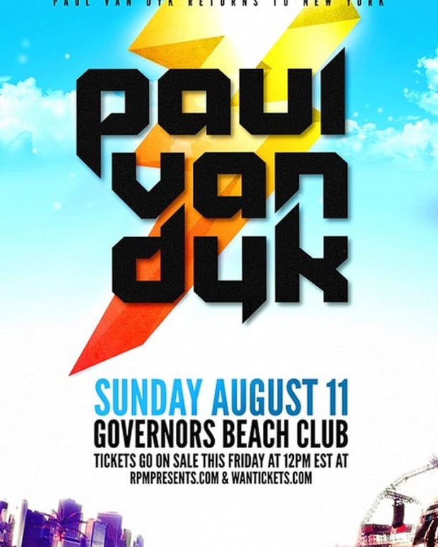 EDM Event: Paul Van Dyk Sunday August 11th At Governors Beach Club In New York