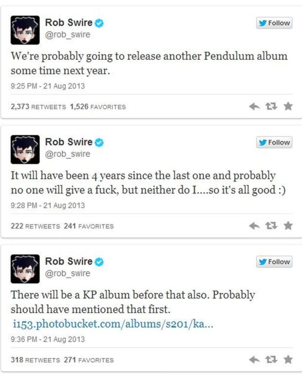 EDM News: Rob Swire Announces New Electronic Music From Pendulum AND Knife Party