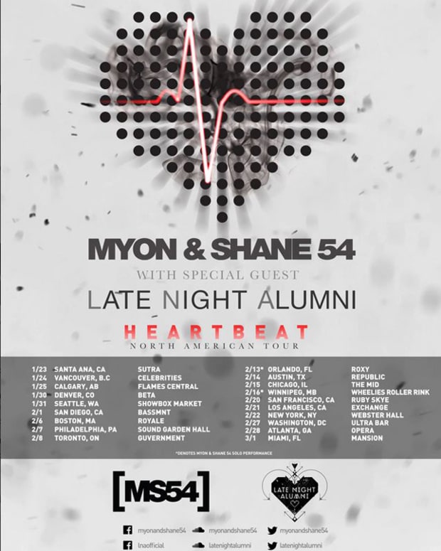 Myon & Shane 54 "Heartbeat" North American Tour With Late Night Alumni - EDM News