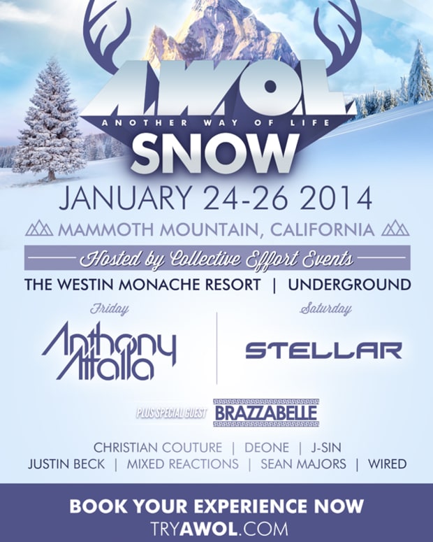 Anthony Attalla, Stellar & Brazzabelle Confirmed At AWOL Festival In Mammoth Lakes Jan 24 - 26