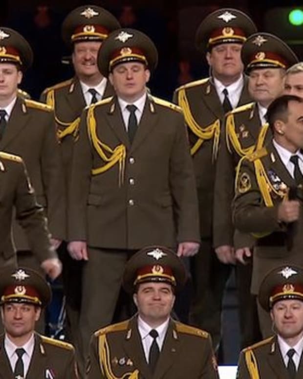 Russian Police Choir Sing "Get Lucky" At The 2014 Winter Olympics Opening Ceremony In Sochi