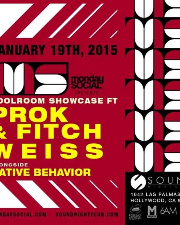 Toolroom Showcase at Monday Social Tonight Feat Prok & Fitch and Weiss! - 1/19/2015
