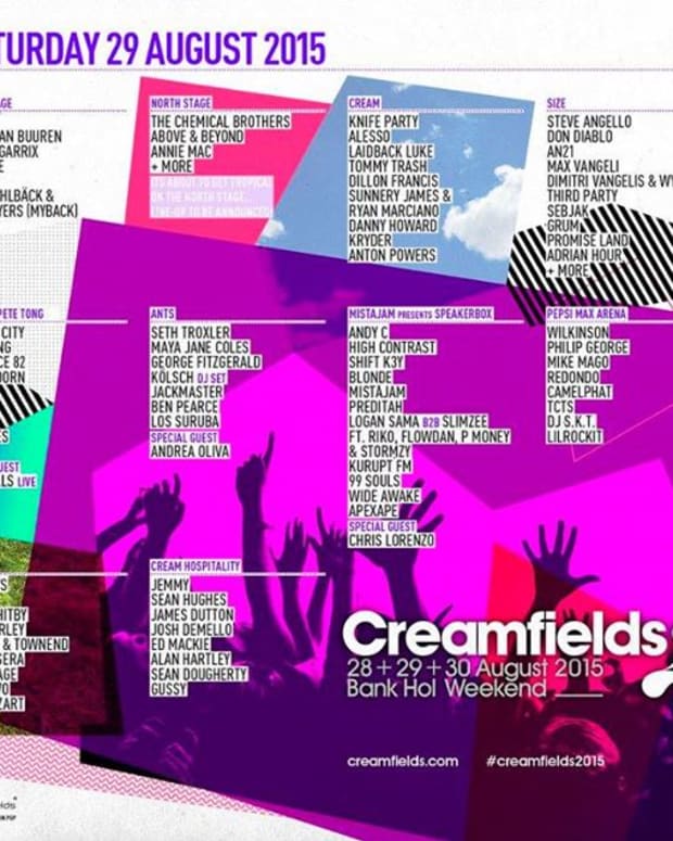 Creamfields Lineup So Big You Can't See It