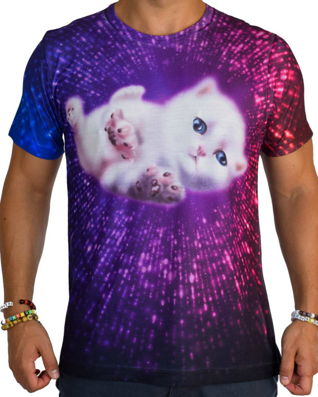 dem vibes space kitty tee
