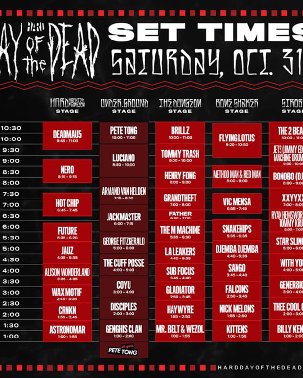 Hard Day of The Dead Set Times