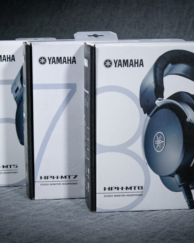 Yamaha's MT-series headphones; HPH-MT5, HPH-MT7, and HPH-MT8