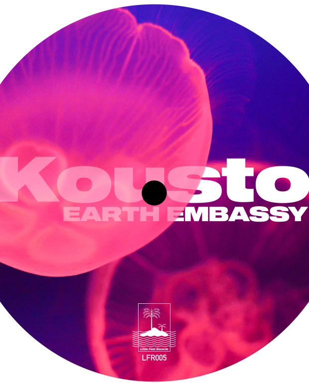 Kousto - Earth Embassy Vinyl sticker for Youtube premiere