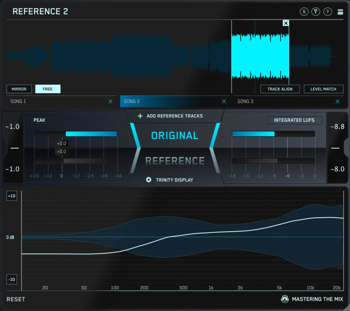 REFERENCE will help you compare the original production you’re working on in your DAW to your chosen reference tracks.