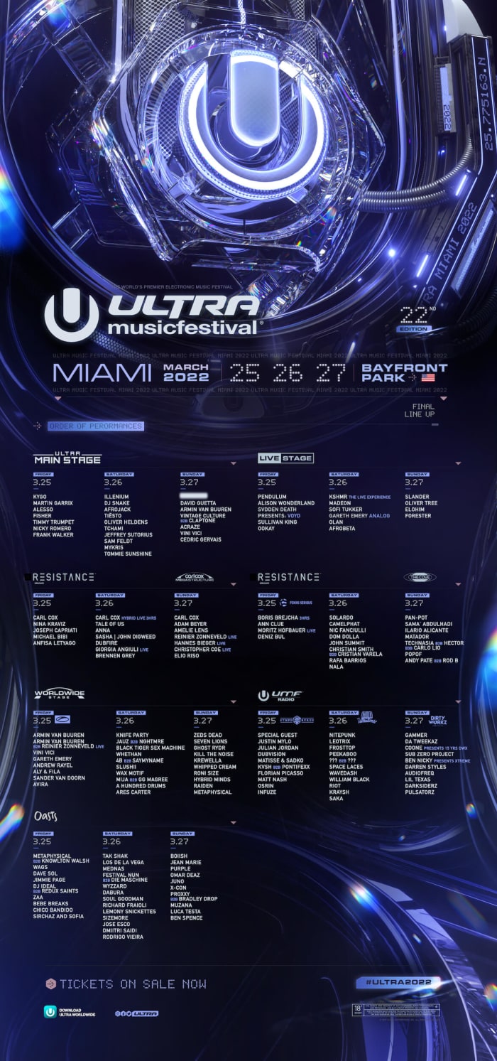 Ultra Music Lineup