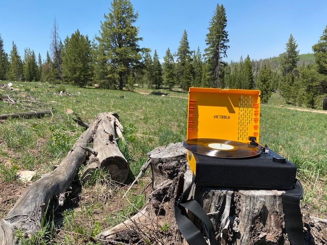 Nothing like listening to your vinyl out in the middle of nowhere, thanks, TRX7! The turntable is the Revolution Go by Victrola.