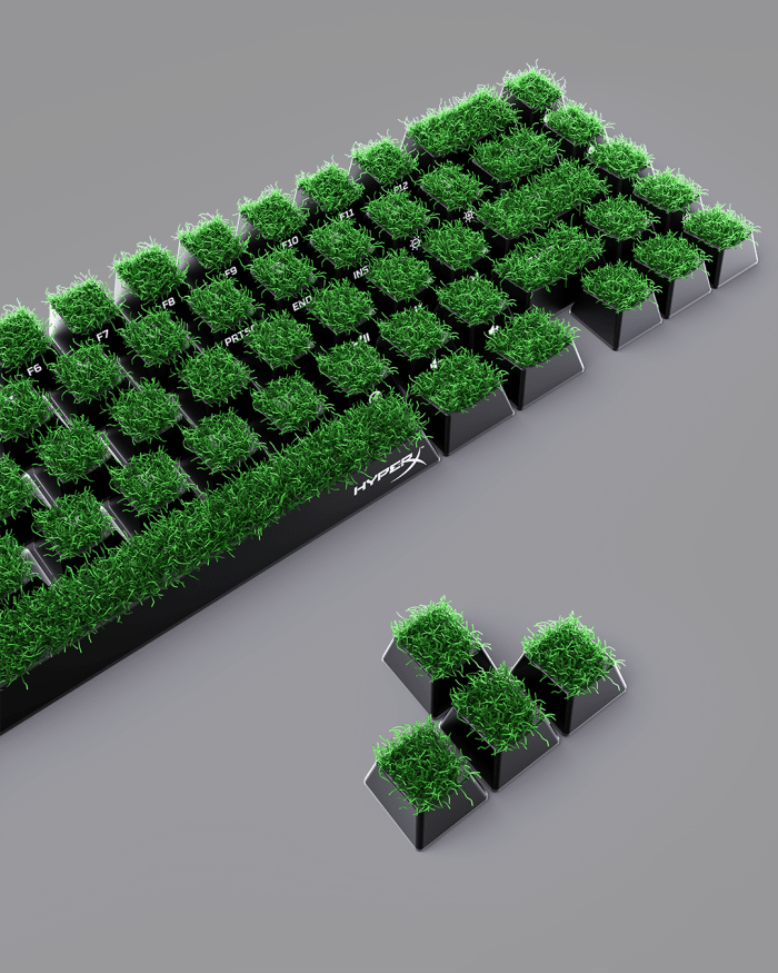 Each keycap is designed to produce full and abundant grass growth.