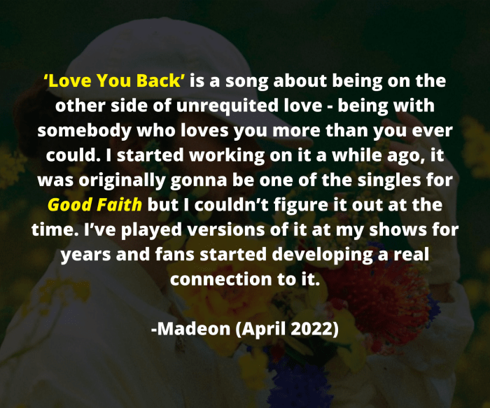 Madeon "Love you back quote"