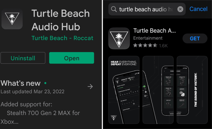 Turtle Beach Audio Hub - Android & iOS
