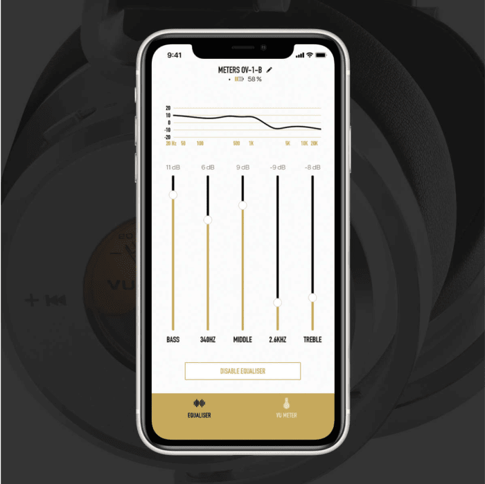 Meters OV-1-B Connect Headphone app