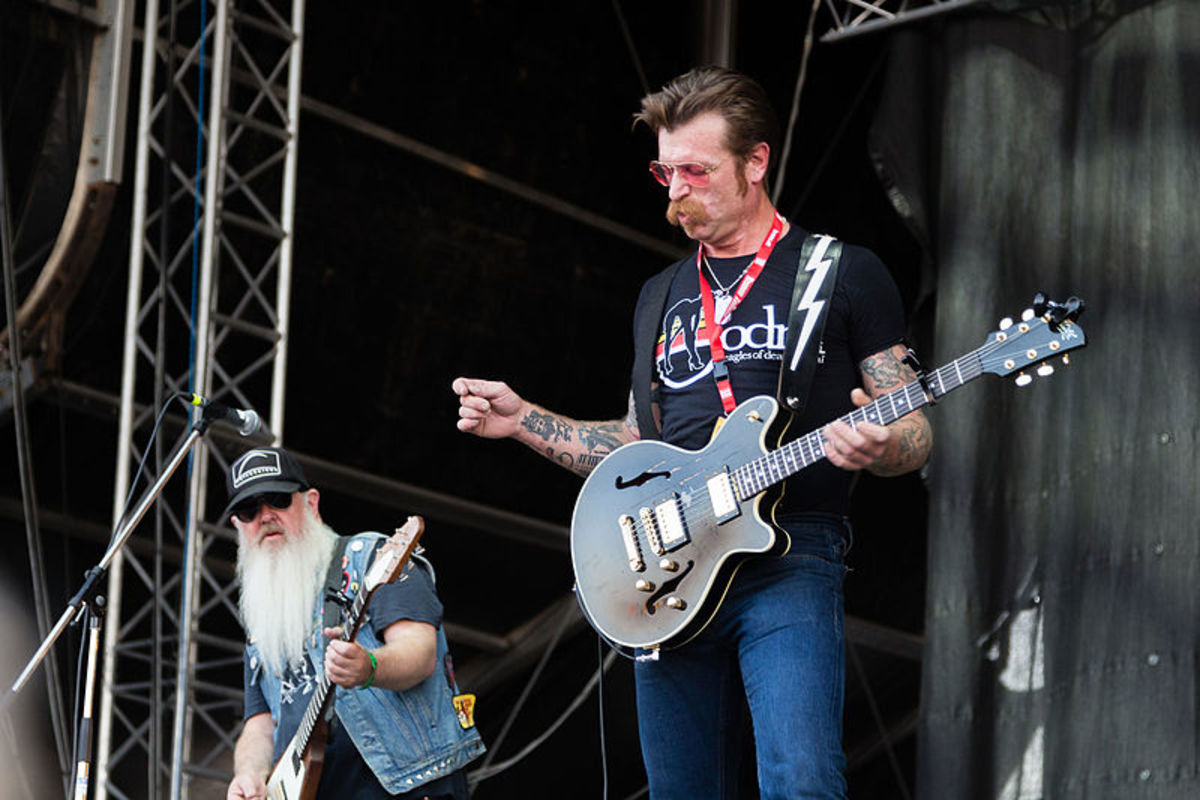 Jesse Hughes from the Eagles of Death Metal at the Nova Rock 2015 (photo by Alfred Nitsch)