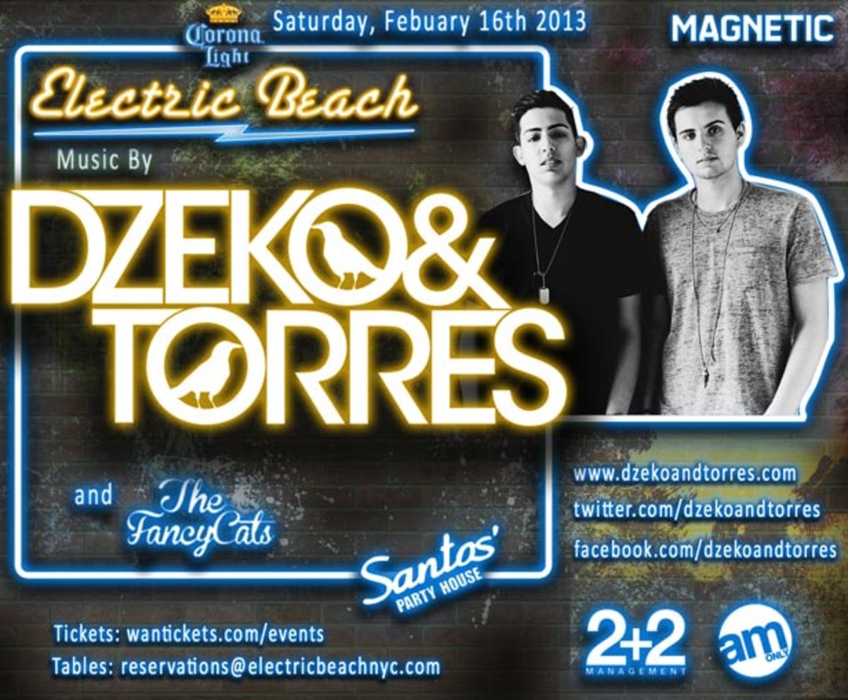 Contest: Electric Beach presents Dzeko & Torres at Santos Party House—Win A Table and Bottle For You and Four Friends