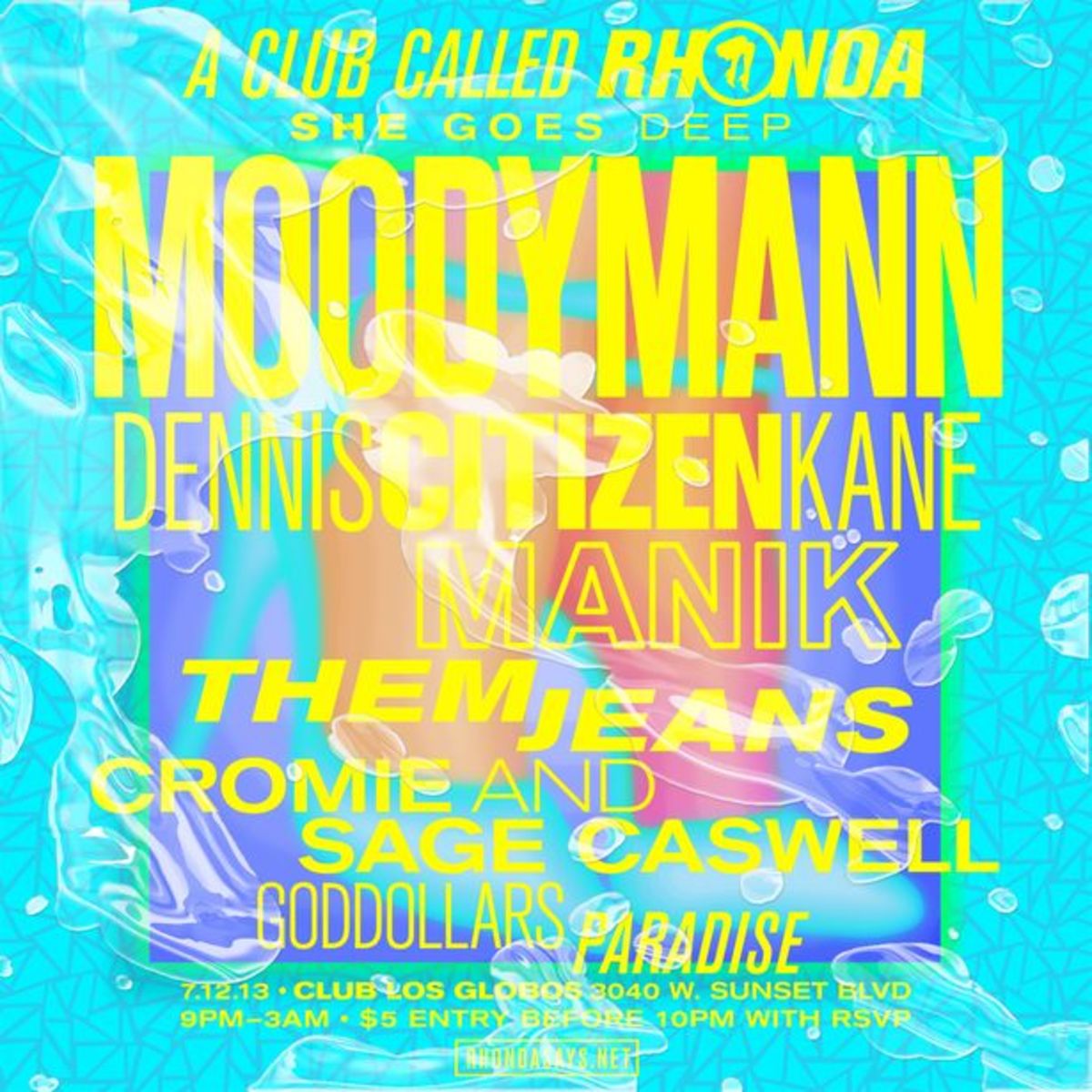 EDM Event: Moodyman, Dennis Citizen Kane, Manik, Them Jeans And More At A Club Called Rhonda
