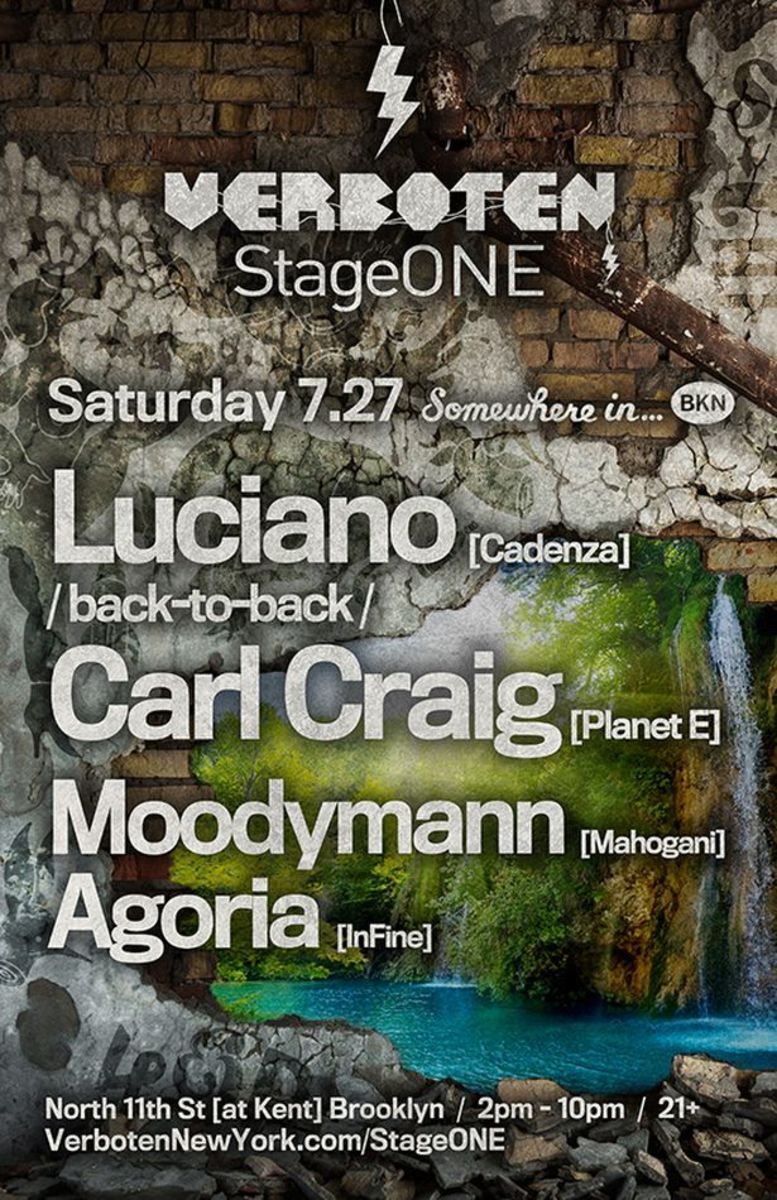 EDM Event: Veboten StageOne Series Brings In EDM Culture's Big Names- Carl Craig, Luciano, Moodymann and Agoria