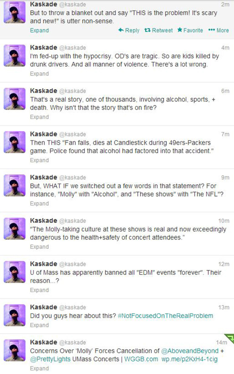 EDM Culture: Kaskade Takes To Twitter And Speaks Out UMass Banning EDM Events