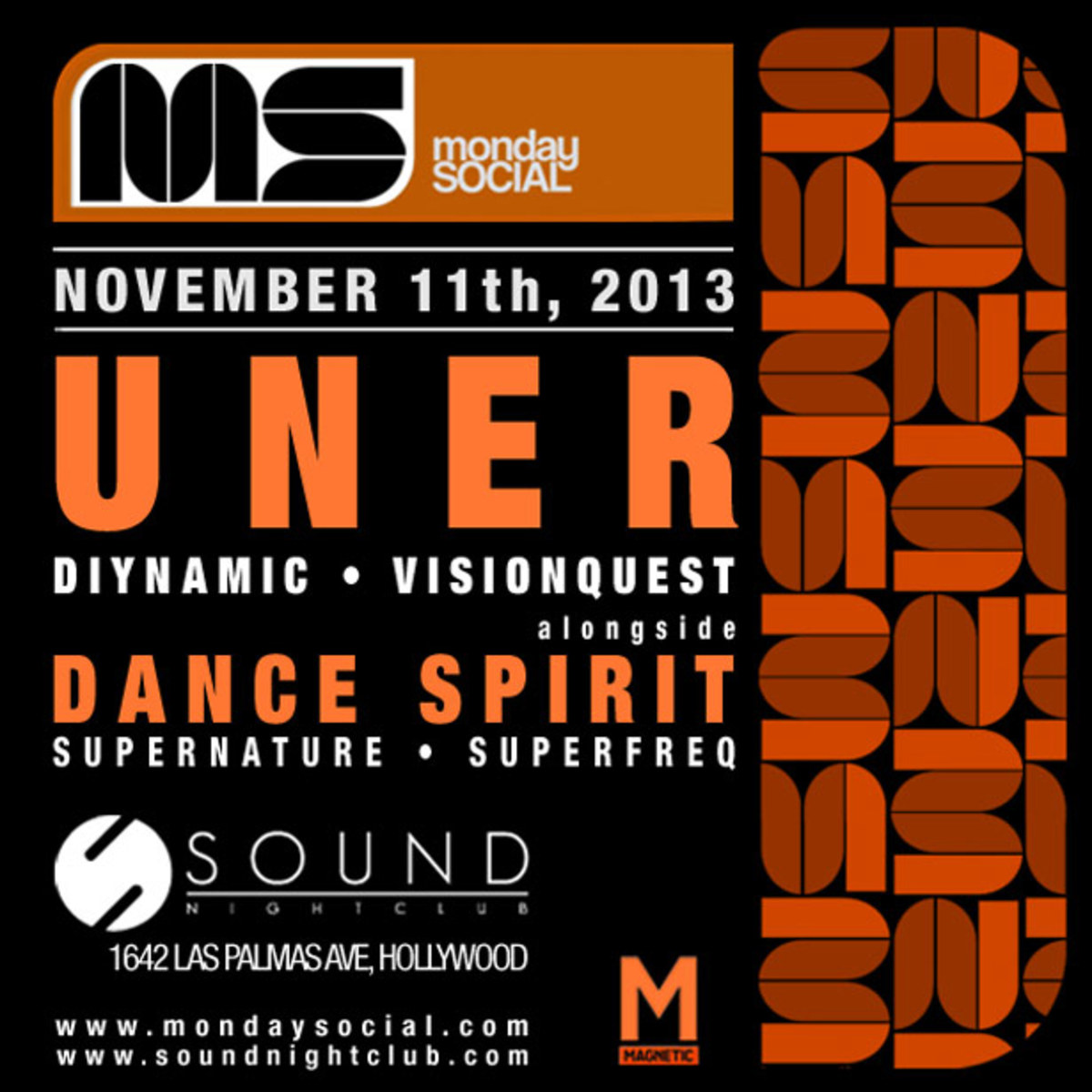 Win VIP Tickets To Monday Social At Sound NightClub Nov. 11 With Uner And Dance Spirit Performing
