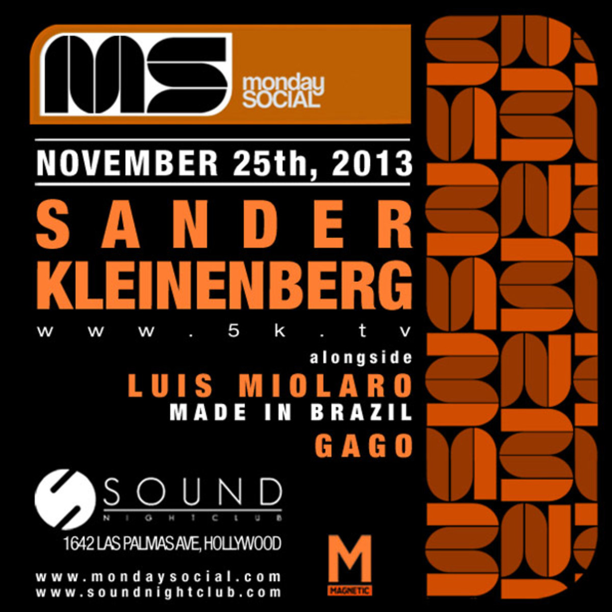 Monday Social At Sound HollywoodTonight With Sander Kleineberg - EDM News