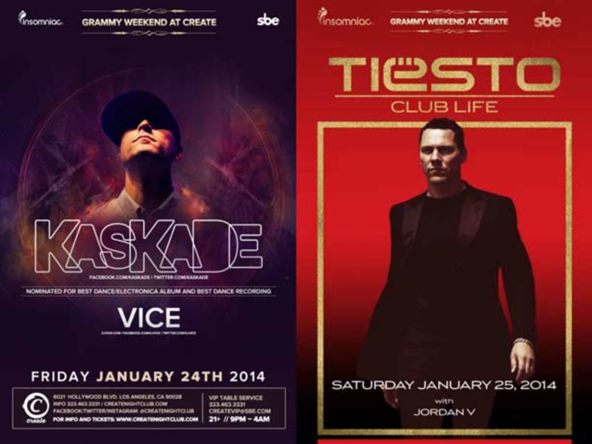 Kaskade And Tiesto Take Over Create Nightclub Grammy Weekend - Win Tickets To Tiesto!