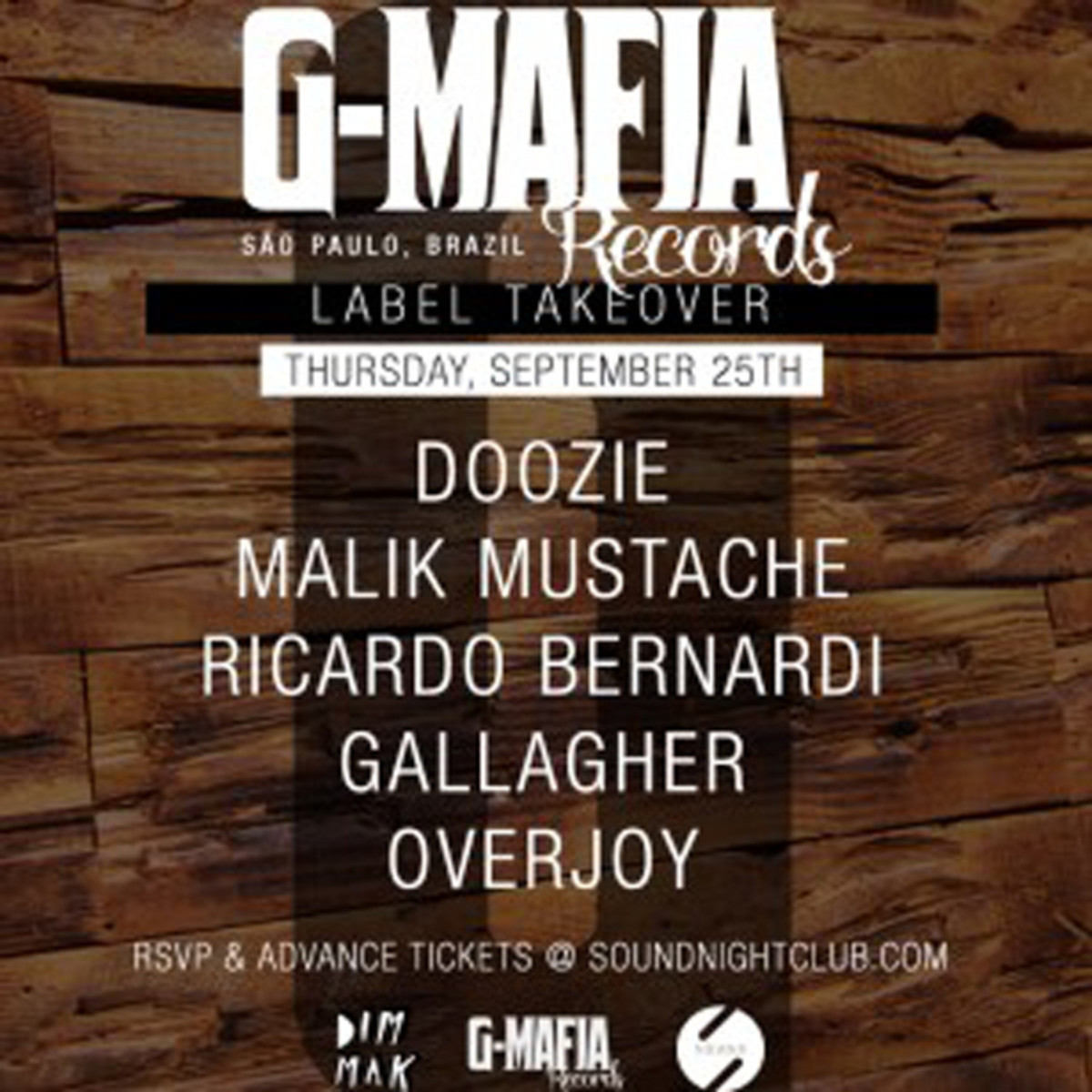 Sound Nightclub x Dim Mak Present G-Mafia Label Takeover: Doozie/Malik Mustache/Ricardo Bernardi
