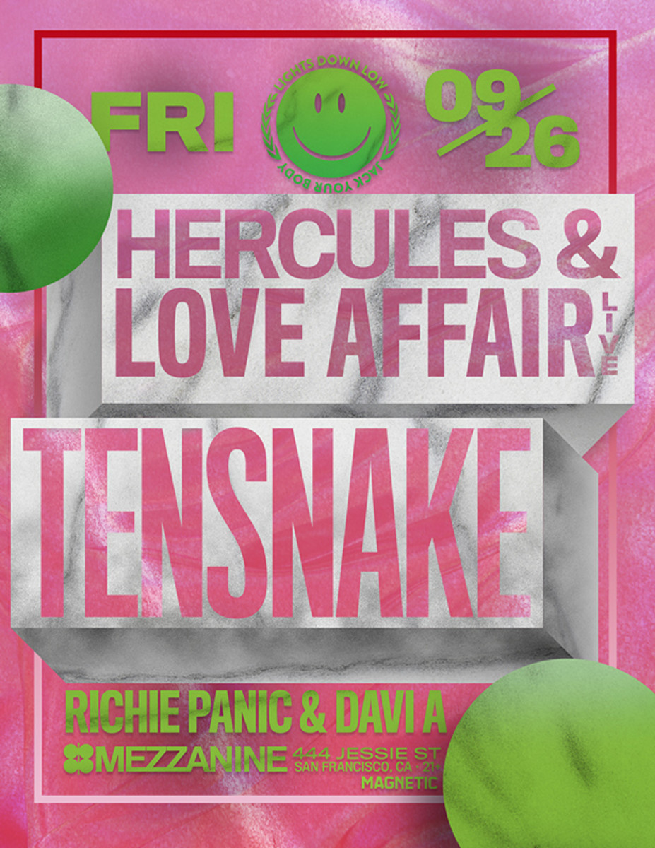 Hercules & Love Affair X Tensnake 9/26/14 @ Mezzanine SF - Win Tickets!