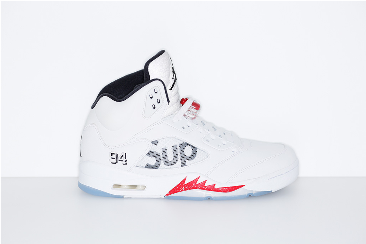 Supreme Jordan 5 white