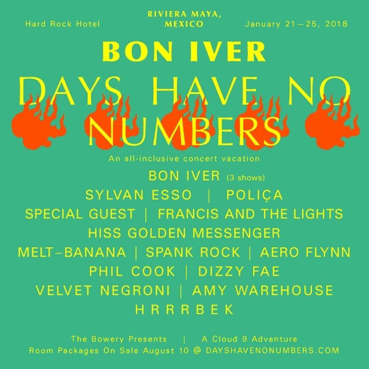 Bon Iver Days Have No Numbers Festival
