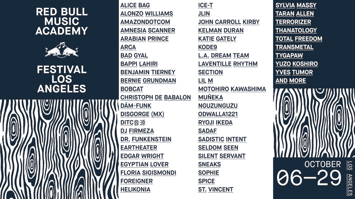 Red Bull Music Academy LA 2017 Lineup