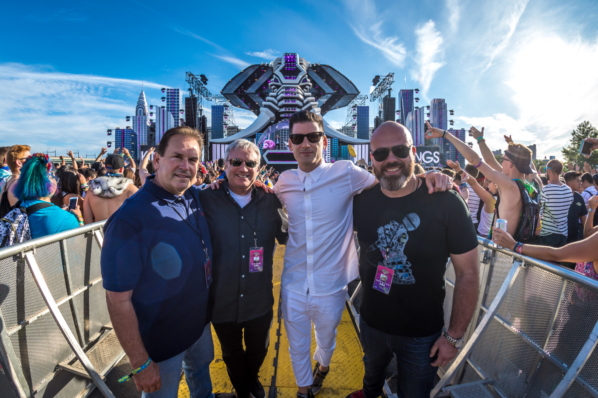 Pictured (L to R): LiveStyle’s Chuck Ciongoli, Randy Phillips​, Gary Richards & LiveStyle/Made Event’s Michael Julian ​at “Electric Zoo