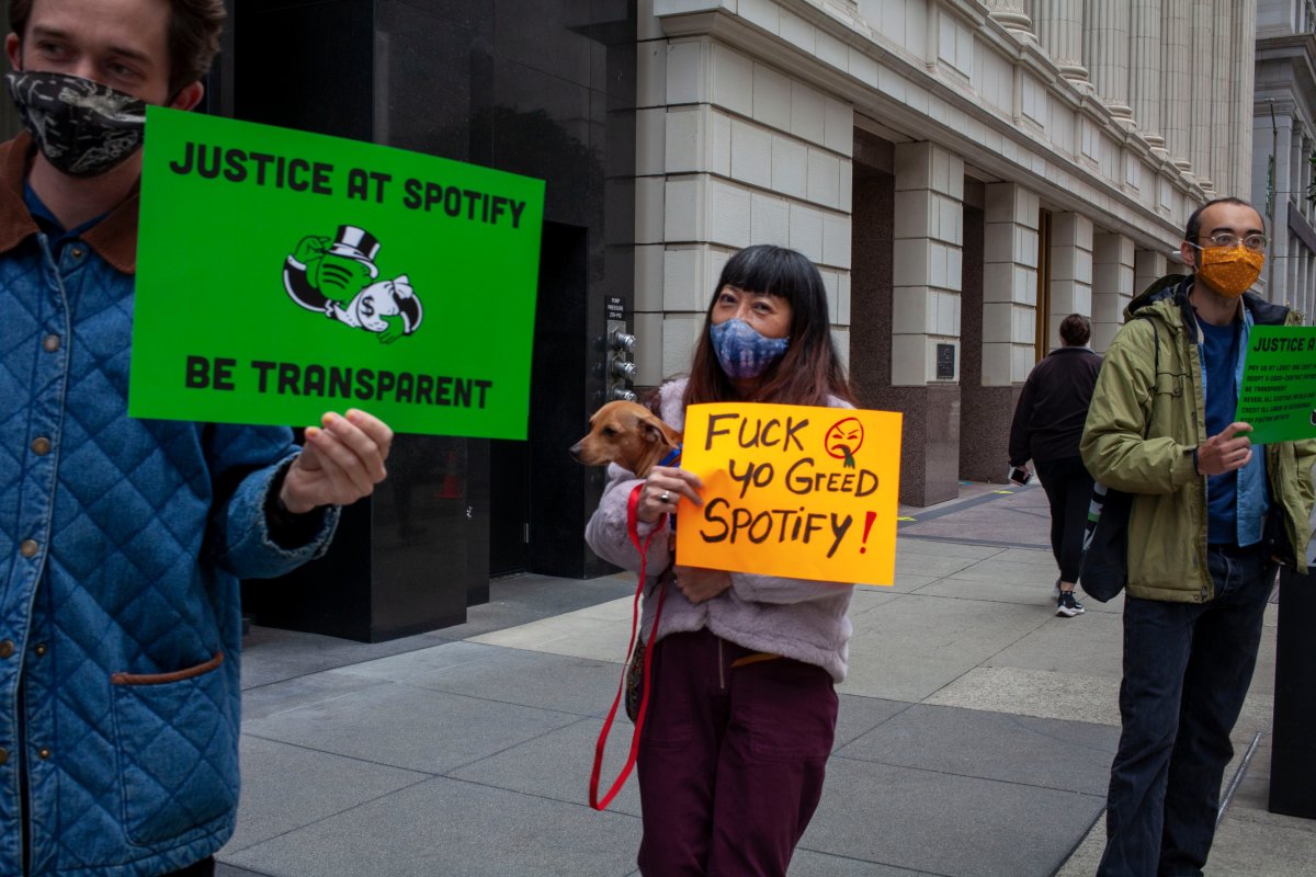 Spotify Protest In San Francisco