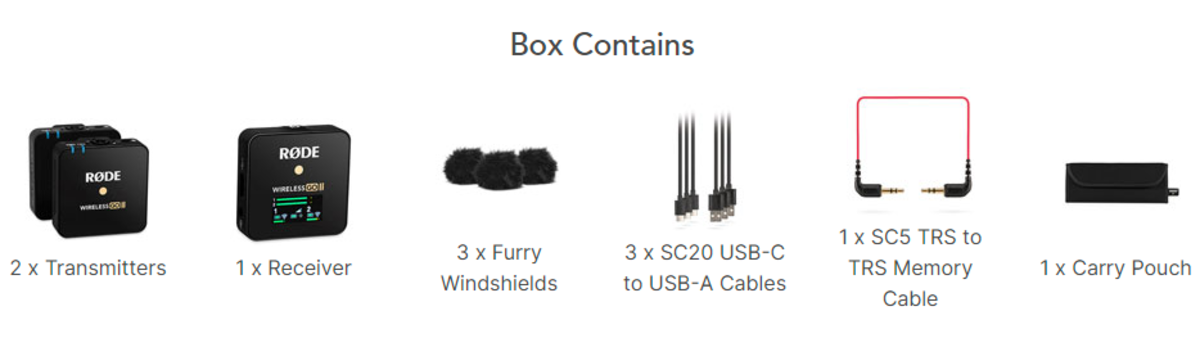 Wireless Go II - box contents