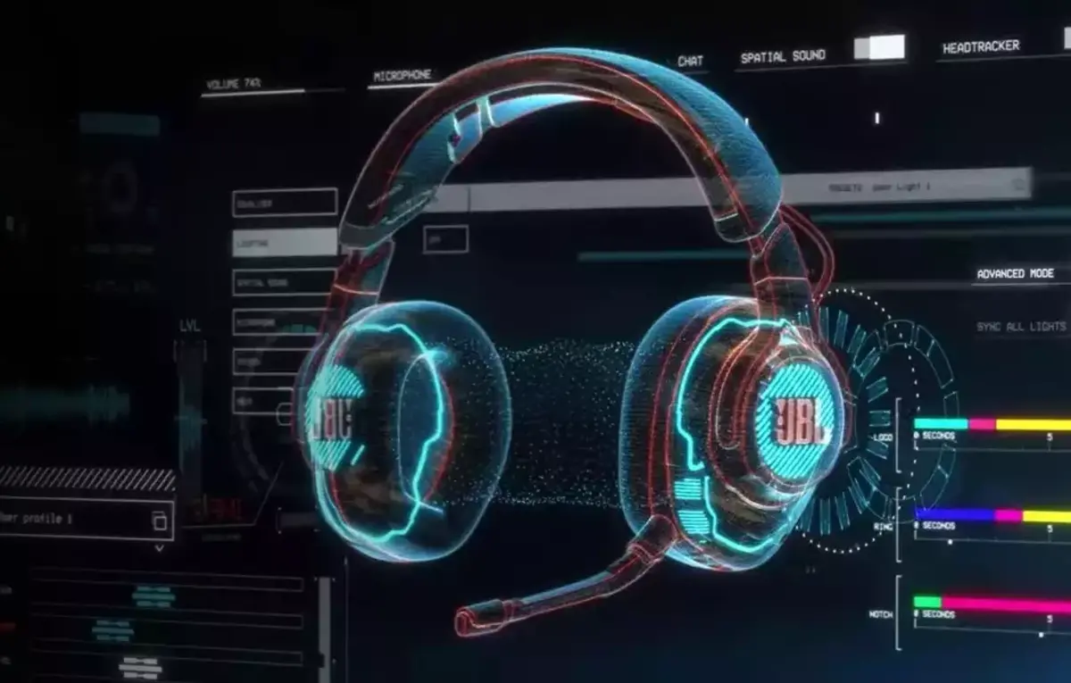 QuantumEngine software with headset overlay